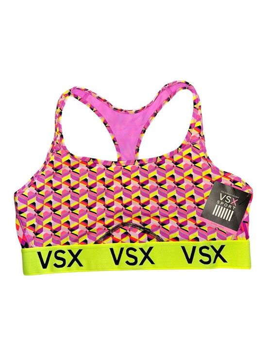Victoria's Secret Other - NEW Victoria’s Secret The Player VSX Sport Pink Geometric Racerback Sports Bra